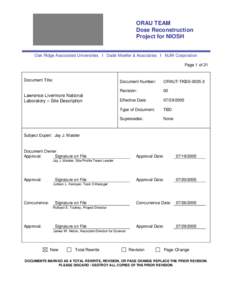 ORAU TEAM Dose Reconstruction Project for NIOSH Oak Ridge Associated Universities I Dade Moeller & Associates I MJW Corporation Page 1 of 21