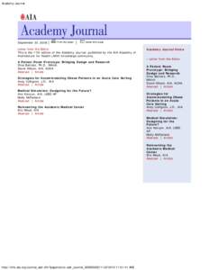 Academy Journal  September 30, 2008 |