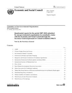 United Nations  Economic and Social Council E/C[removed]Add.32 Distr.: General