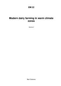 EM 22  Modern dairy farming in warm climate zones Volume 2