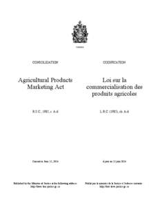 CANADA  CONSOLIDATION CODIFICATION