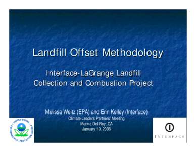Landfill Offset Methodology: Interface-LaGrange Landfill Collection and Combustion Project