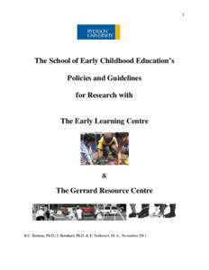 1  The School of Early Childhood Education’s Policies and Guidelines for Research with