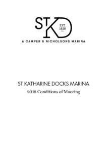 ST KATHARINE DOCKS MARINA 2018 Conditions of Mooring DEFINITIONS