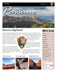 Park News  Paisano The official newspaper of Big Bend National Park &