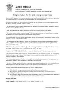 Brighter future for fire and emergency services