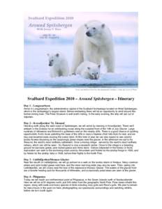Microsoft Word - JERoss - Svalbard ExpeditionItinerarydoc