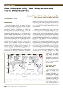 Integrated Ocean Drilling Program / Earthquake / Megathrust earthquake / Fault / Subduction / Geology / Plate tectonics / Nankai Trough