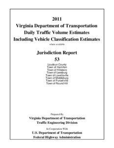2011 Virginia Department of Transportation Daily Traffic Volume Estimates