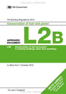 ONLINE VERSION  The Building Regulations 2010 L2B