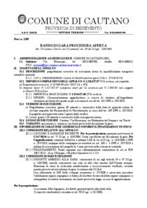 COMUNE DI CAUTANO PROVINCIA DI BENEVENTO C.A.P[removed]