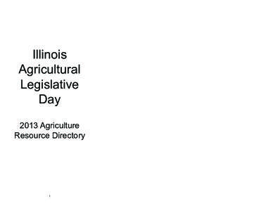 Illinois Agricultural Legislative Day  Illinois