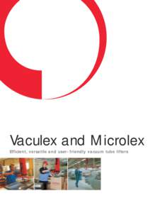 Vaculex and Microlex Efficient, versatile and user-friendly vacuum tube lifters Our vacuum tube lifters are designed for lifts between 5 and 200 kg. They are simple to install, very easy to use and