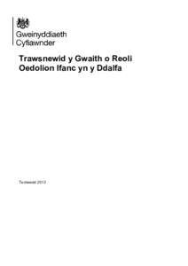 Trawsnewid y Gwaith o Reoli Oedolion Ifanc yn y Ddalfa Tachwedd 2013  Trawsnewid y Gwaith o Reoli Oedolion Ifanc yn y