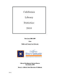 California Library Statistics[removed]Fiscal year 2008–2009