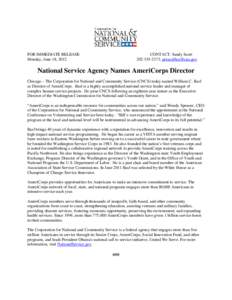 National Service Agency Names AmeriCorps Director