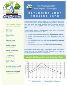 LMOP Project Expo 2012 – Port Angeles Landfill, Washington