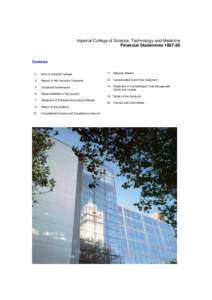 Imperial College of Science, Technology and Medicine Financial Statements[removed]Contents  2