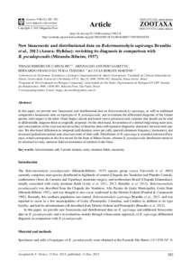 New bioacoustic and distributional data on Bokermannohyla sapiranga Brandão et al., 2012 (Anura: Hylidae): revisiting its diagnosis in comparison with B. pseudopseudis (Miranda-Ribeiro, 1937)