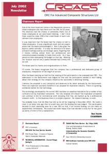 July 2002 Newsletter A.B.NCRC For Advanced Composite Structures Ltd