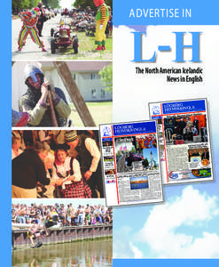 ADVERTISE IN  L-H The North American Icelandic News in English LÖGBERG GLA
