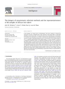 The dangers of unsystematic selection methods and the representativeness of 46 samples of African test-takers