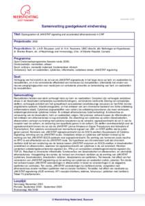 septemberSamenvatting goedgekeurd eindverslag Titel: Dysregulation of JAK/STAT signaling and accelerated atherosclerosis in CRF Projectcode: 2062 Projectleiders: Dr. J.A.R. Bluyssen, prof. dr. H.A. Koomans, UMC Ut
