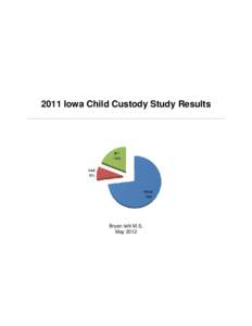 2011 Iowa Child Custody Study Results  Bryan Iehl M.S. May 2012  2011 Iowa Child Custody Study Results