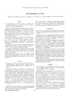 American Mineralogist, Volume 67, pages[removed], 1982  NEW MINERAL NAMES*