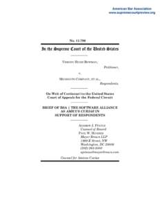 No[removed]In the Supreme Court of the United States VERNON HUGH BOWMAN, Petitioner, v.