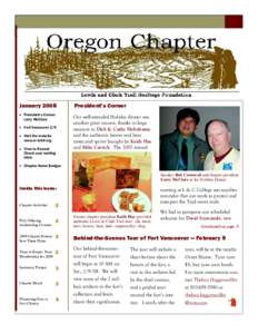 January[removed]L E WIS & CLA R K T RAIL H ERITA GE FOUNDA TION- -ORE GON CHA PT ER Oregon Chapter—Lewis & Clark Trail Heritage Foundation