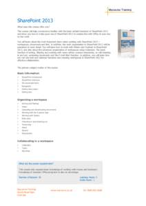 Product sheet  Sharepoint_2013_EN