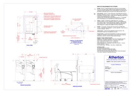 SERVICE REQUIREMENTS BY OTHERS STEAM - SUPPLY TO BE BETWEEN 400 & 600 KPA AT 0.97 DRYNESS FACTOR, CHLORIDE FREE COMPLETE WITH 20MM ISOLATING VALVE. AVERAGE STEAM CONSUMPTION IS APPROXIMATELY 40 KG/HR WITH A MAXIMUM CONSU