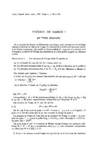 Actes, Congrès intern, math., 1970. Tome 1, p. 425 à 430.  THÉORIE DE HODGE I par PIERRE DELIGNE On se propose de donner un dictionnaire heuristique entre énoncés en cohomologie J-adique et énoncés en théorie de 