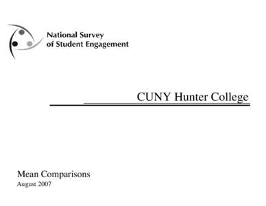 CUNY Hunter College  Mean Comparisons August 2007  Interpreting the Mean Comparisons Report