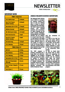 TAREE HIGH SCHOOL NEWSLETTER  Respecting the Past,