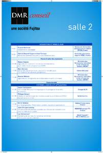 salle 2 Acquisitions et mises à Jour 9 h 00 Francis Bertrand Géoportail et catalogage