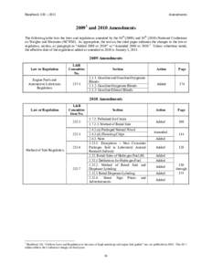 Handbook 130 – 2011  Amendments[removed]and 2010 Amendments The following table lists the laws and regulations amended by the 94th[removed]and 95th[removed]National Conference