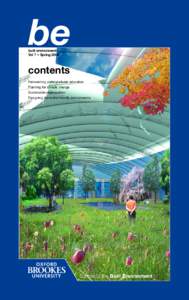 be built environment Vol 7 • Spring 2006 contents Reinventing undergraduate education