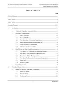 New York City Department of Environmental Protection  Waterbody/Watershed Facility Plan Report Jamaica Bay and CSO Tributaries  TABLE OF CONTENTS