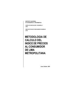 Centro de Investigación y Desarrollo  INSTITUTO NACIONAL DE ESTADISTICA E INFORMATICA CENTRO DE INVESTIGACIÓN Y DESARROLLO (CIDE)