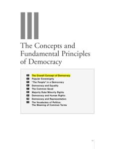 III  The Concepts and Fundamental Principles of Democracy 3
