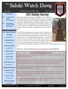 The  Saluki Watch Dawg SIU Department of Public Safety  May 2015