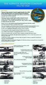 THE SOPWITH AVIATION COMPANY 1912 to 1920 Brief History