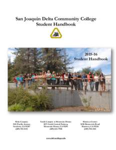 San Joaquin Delta Community College Student HandbookStudent Handbook