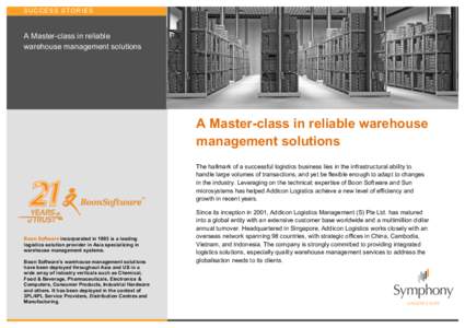 SUCCESS STORIES  A Master-class in reliable warehouse management solutions  A Master-class in reliable warehouse