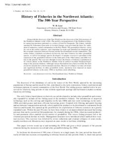 History of Fisheries in the Northwest Atlantic: The 500-Year Perspective