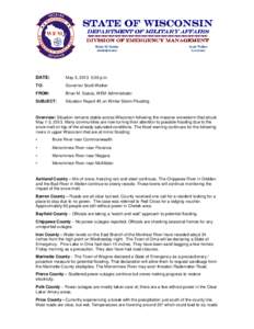 State Of Wisconsin Department of Military Affairs  Division Division of Emergency Management