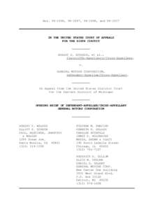 Nos[removed], [removed], [removed], and[removed]IN THE UNITED STATES COURT OF APPEALS FOR THE SIXTH CIRCUIT __________ ROBERT D. SPRAGUE, et al.,