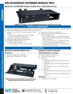 2RU Rackmount Extender Module Tray